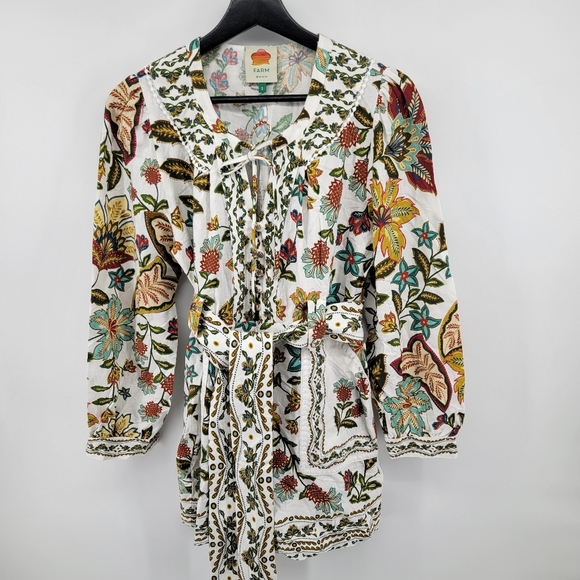 FARM Rio Botanicals Off-White Romper Size Small - Picture 3 of 10